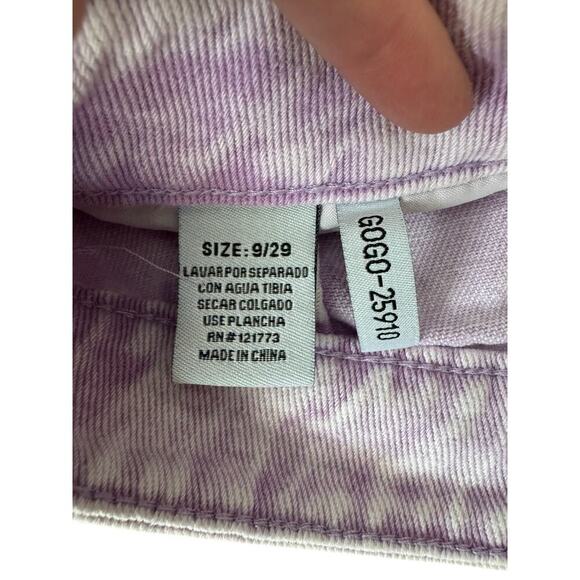 Flying Angel Women’s Wide Leg Jeans 9/29 Lilac Purple Acid Wash Denim Y2K Style - Picture 6 of 6